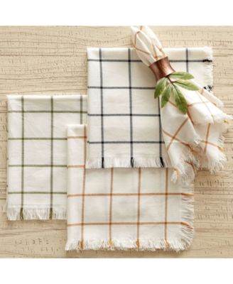 Check Fringed Napkin, Set of 6