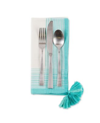 Variegated Stripe with Tassel Napkin, Set of 6