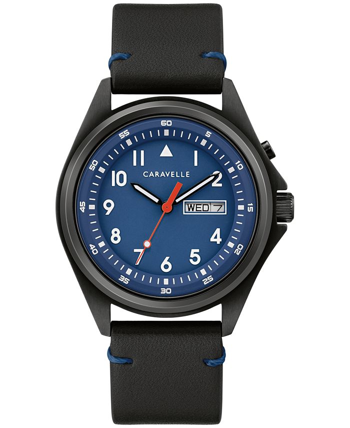 Caravelle men's online watch black