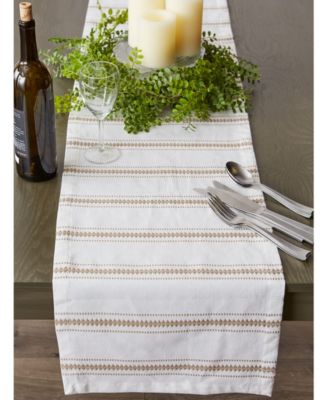 Zig Dobby Stripe Table Runner