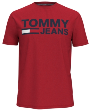 Tommy Hilfiger Men's Tommy Jeans Lock Up Logo Graphic T-shirt In Apple Red