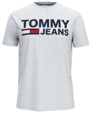Shop Tommy Hilfiger Men's Tommy Jeans Lock Up Logo Graphic T-shirt In Bright White