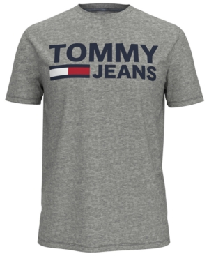 Tommy Hilfiger Men's Tommy Jeans Lock Up Logo Graphic T-shirt In Grey Heather