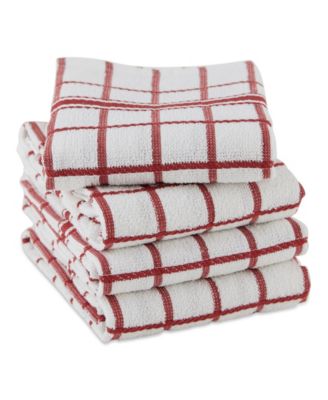 Windowpane Terry Dishtowel, Set of 4