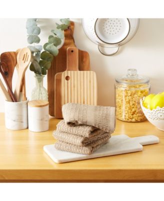 Solid Waffle Terry Dishtowel, Set of 4