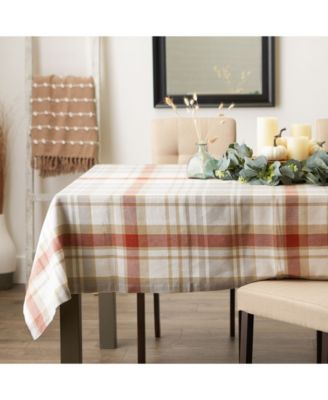 Thanksgiving Cozy Picnic, Plaid Tablecloth, 52" x 52"