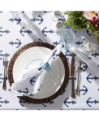 Anchors Print Outdoor Tablecloth, 60" x 84"