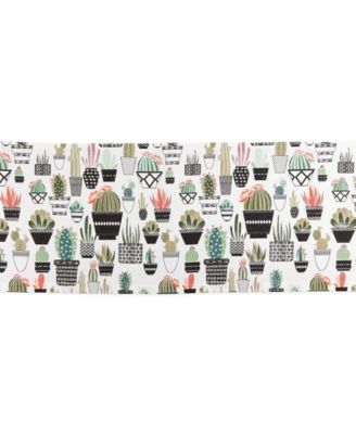 Urban Oasis Cactus Print Table Runner, 14" x 108"