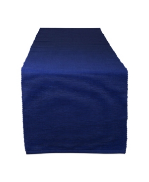 Design Imports Ribbed Table Runner 13" X 72" In Blue