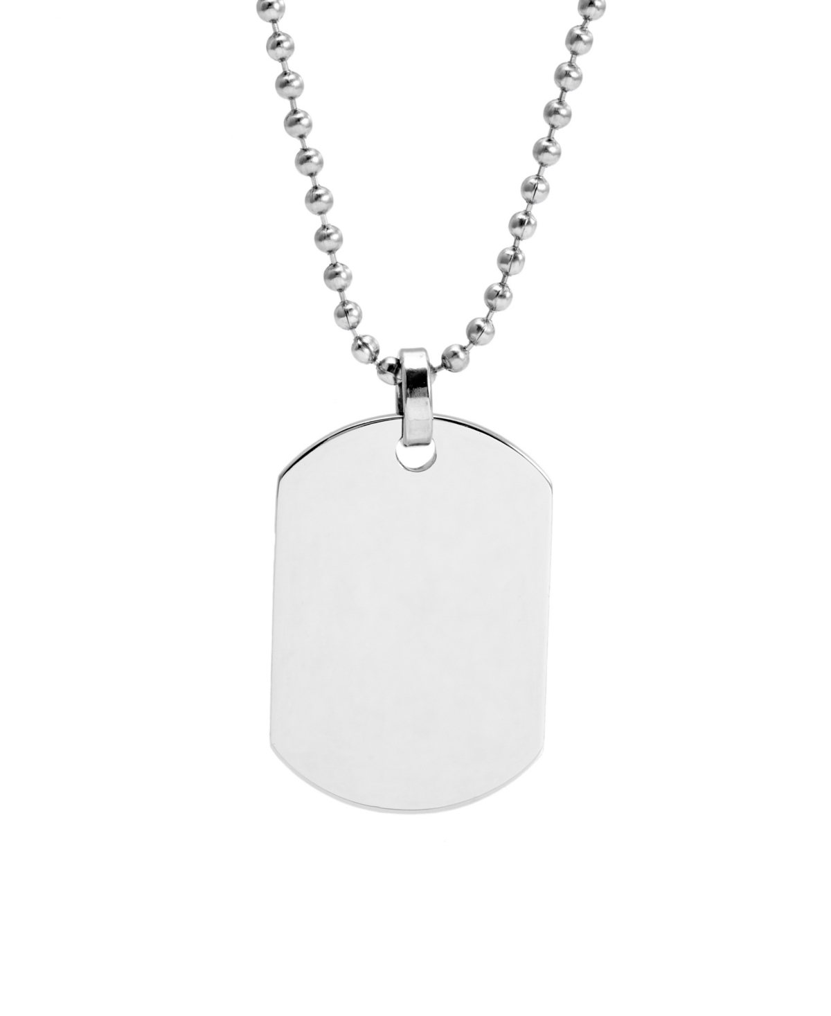 Eve's Jewelry Men's Small Stainless Steel Dog Tag Necklace
