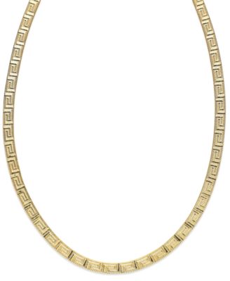Giani Bernini - 24k Gold over Sterling Silver Greek Key Linked Necklace