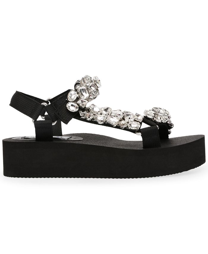 steve madden women's reserved embellished sport sandals