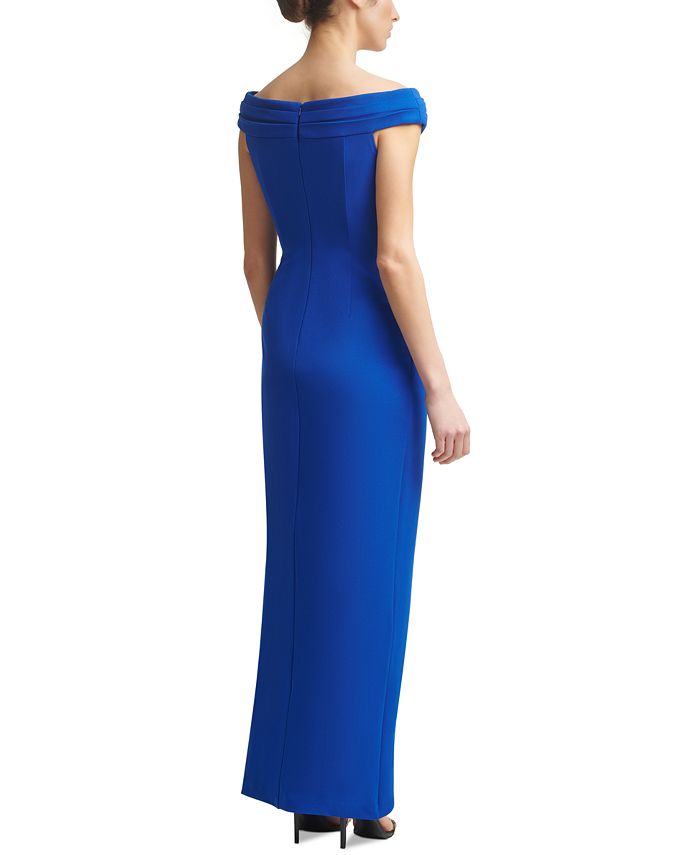 calvin klein off the shoulder gown