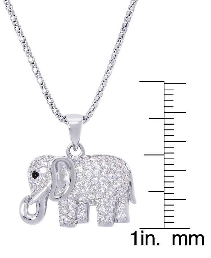 Macy s Cubic Zirconia Elephant Pendant 18