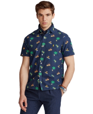 Polo Ralph Lauren Men's Classic-Fit Surfer-Print Oxford Shirt