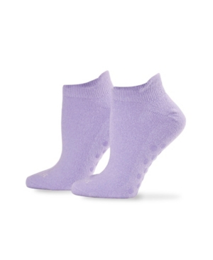 Hue Women's Day Dreamer Tab Back Socks With Gripper In Lavender