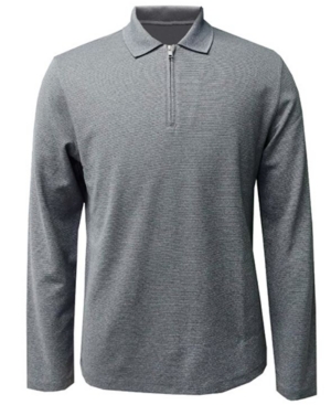 Alfani Men's Long-Sleeve Ottoman Quarter-Zip Polo Shirt Created for Macy's