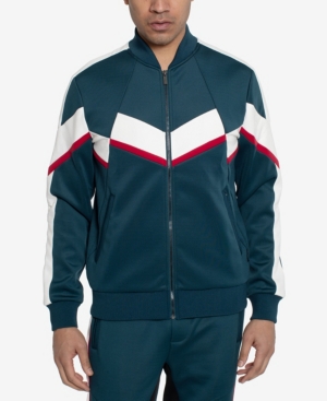 Men's Broken Chevron Blocked Track Jacket