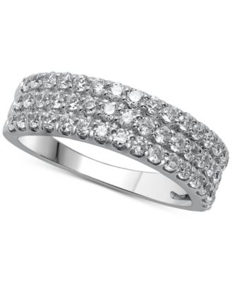 Macy's - Diamond Multi-Row Statement Ring (1 ct. t.w.) in 10k White Gold