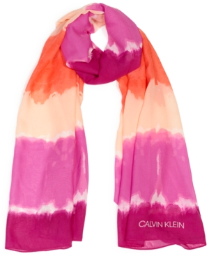 Calvin Klein Tie-Dyed Striped Scarf