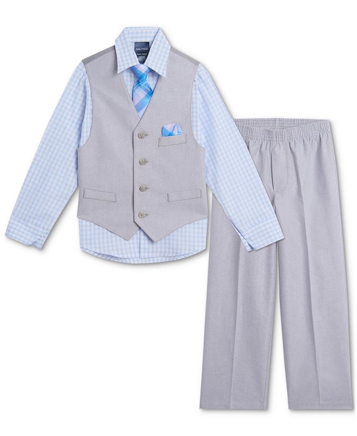 Nautica Baby Boys Shirt, Vest, Pants & Tie Set - Macy's