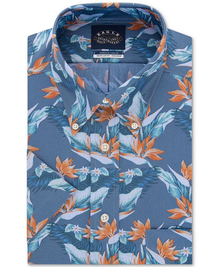 Eagle Men's Classic/Regular-Fit Non-Iron Floral-Print Dress Shirt - Macy's