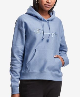 blue champion hoodie women's