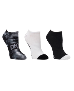 Dkny Sport Women's Tie Dye Logo Low Cut 3 Pack