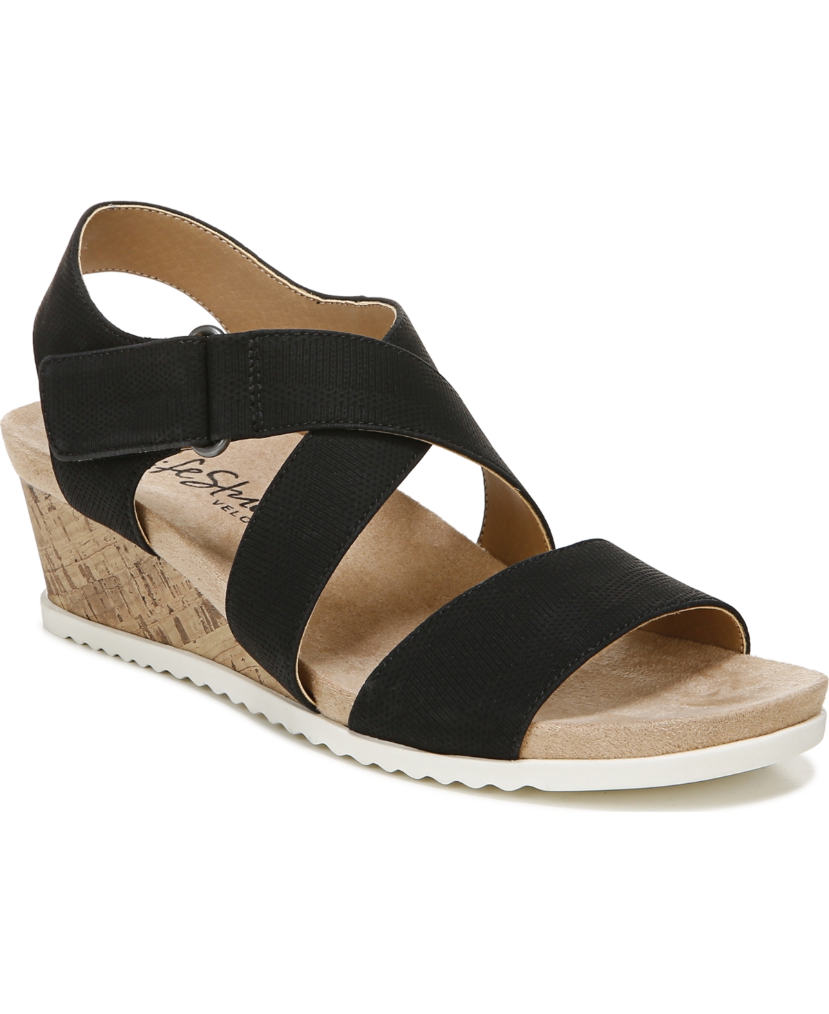 Sincere Strappy Wedge Sandals - Bone Faux Leather