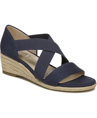 navy wedge sandals size 5