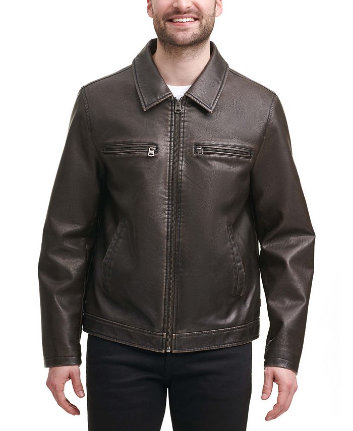 Levi's Men's Regular-Fit Faux-Leather Jacket & Reviews - Coats & Jackets -  Men - Macy's