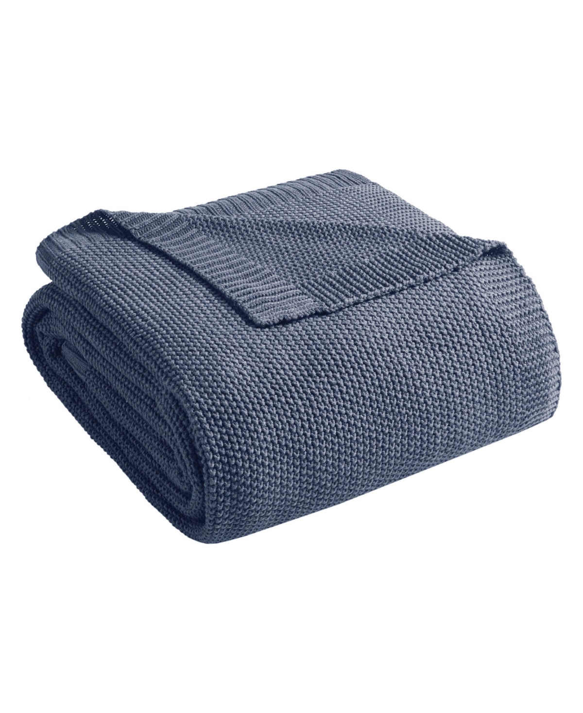 Ink+ivy Bree Classic Knit Blanket, Full/queen In Blue