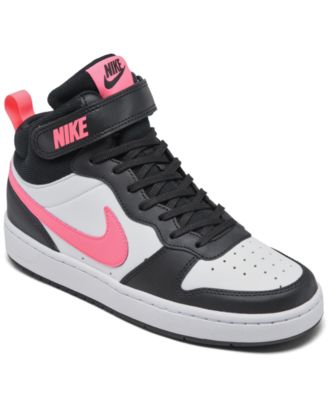 nike court borough mid 2 black and pink