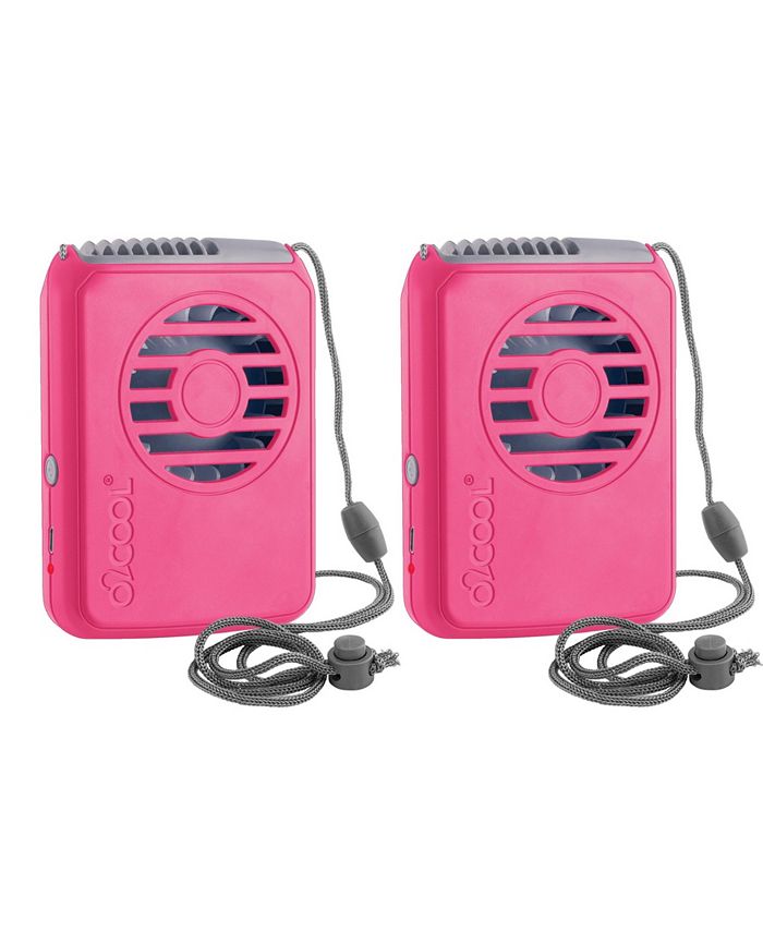 O2COOL Rechargeable Necklace Fan, Set of 2 Macy's