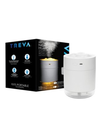 Treva - Rechargeable Cool Mist Travel Humidifier with Nightlight, 500 mL