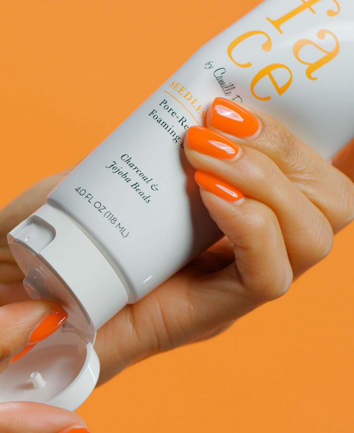 Camille Rose Seedless Skin Pore Reducing Foaming Scrub, oz