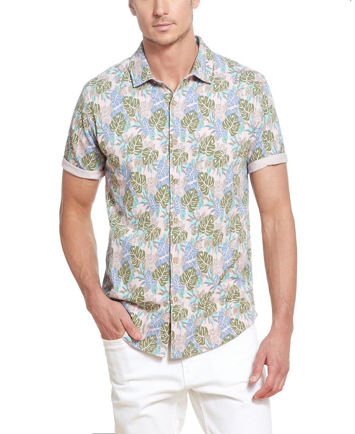Weatherproof Vintage Men's Floral Printed Camp Shirt - Macy's