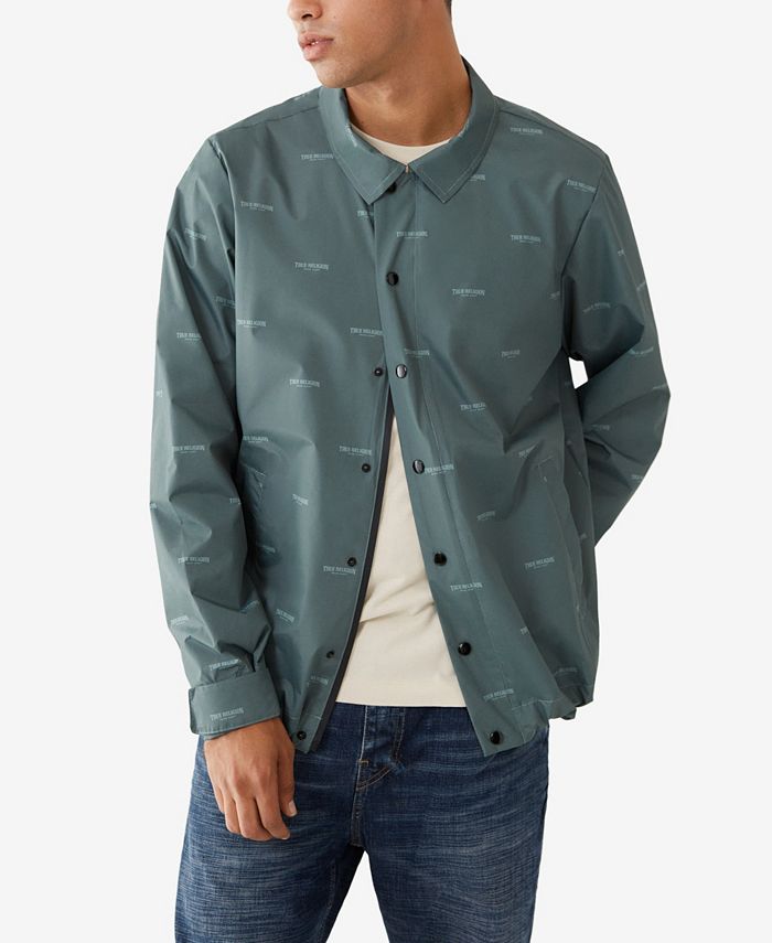 True Religion Men s Coaches All Over Printed Jacket Macy s