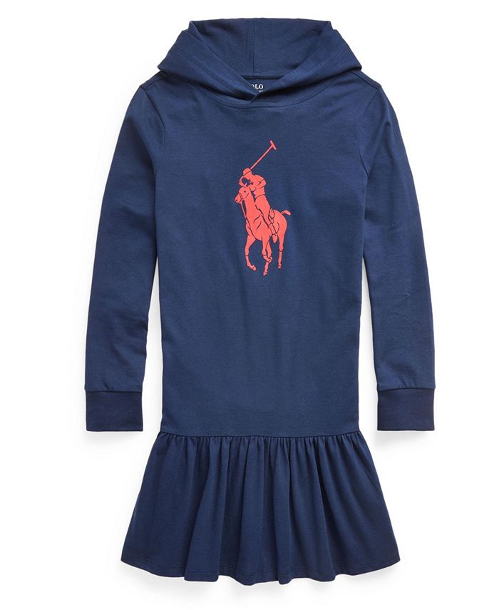 Polo Ralph Lauren Big Girls Big Pony Jersey Hooded Dress & Reviews 