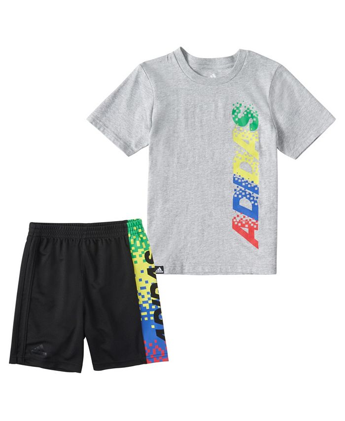adidas Little Boys Gamescape T-shirt and Shorts Set, 2 Piece - Macy's