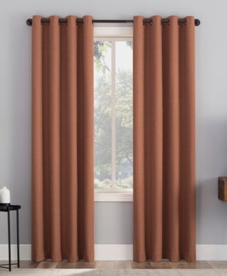 Cayden Grid Texture Draft Shield Fleece Insulated 100% Blackout Grommet Curtain Panel