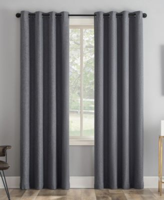 Tresello Tonal Texture Draft Shield Fleece Insulated 100% Blackout Grommet Curtain Panel
