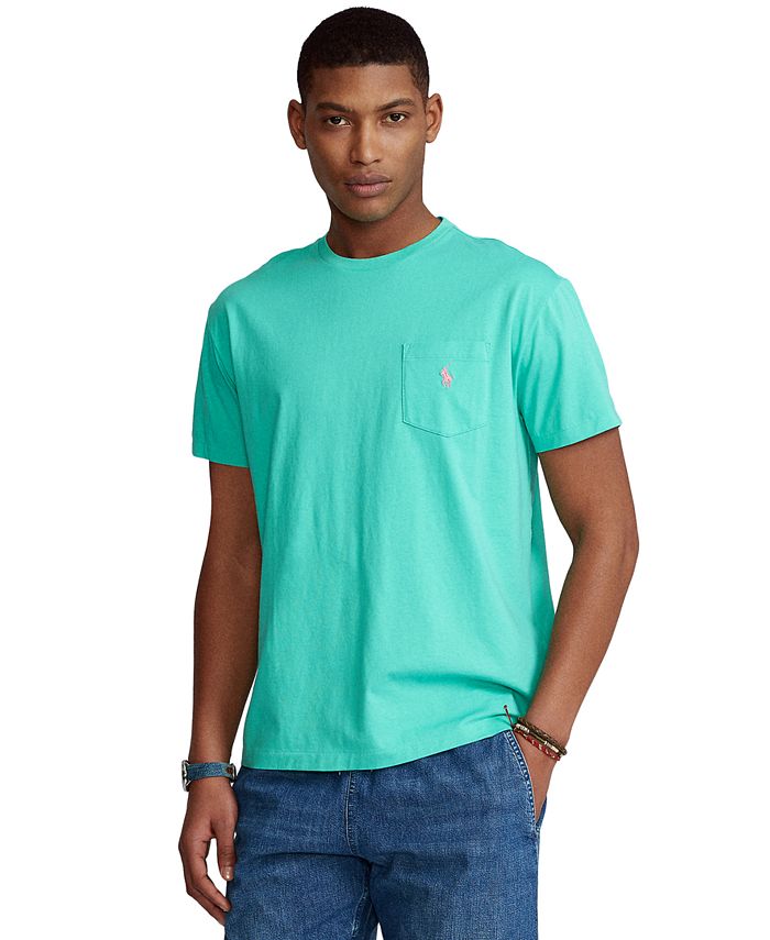 butik Foran dig Indtil Polo Ralph Lauren Men's Classic Fit Crew Neck Pocket T-Shirt & Reviews - T- Shirts - Men - Macy's