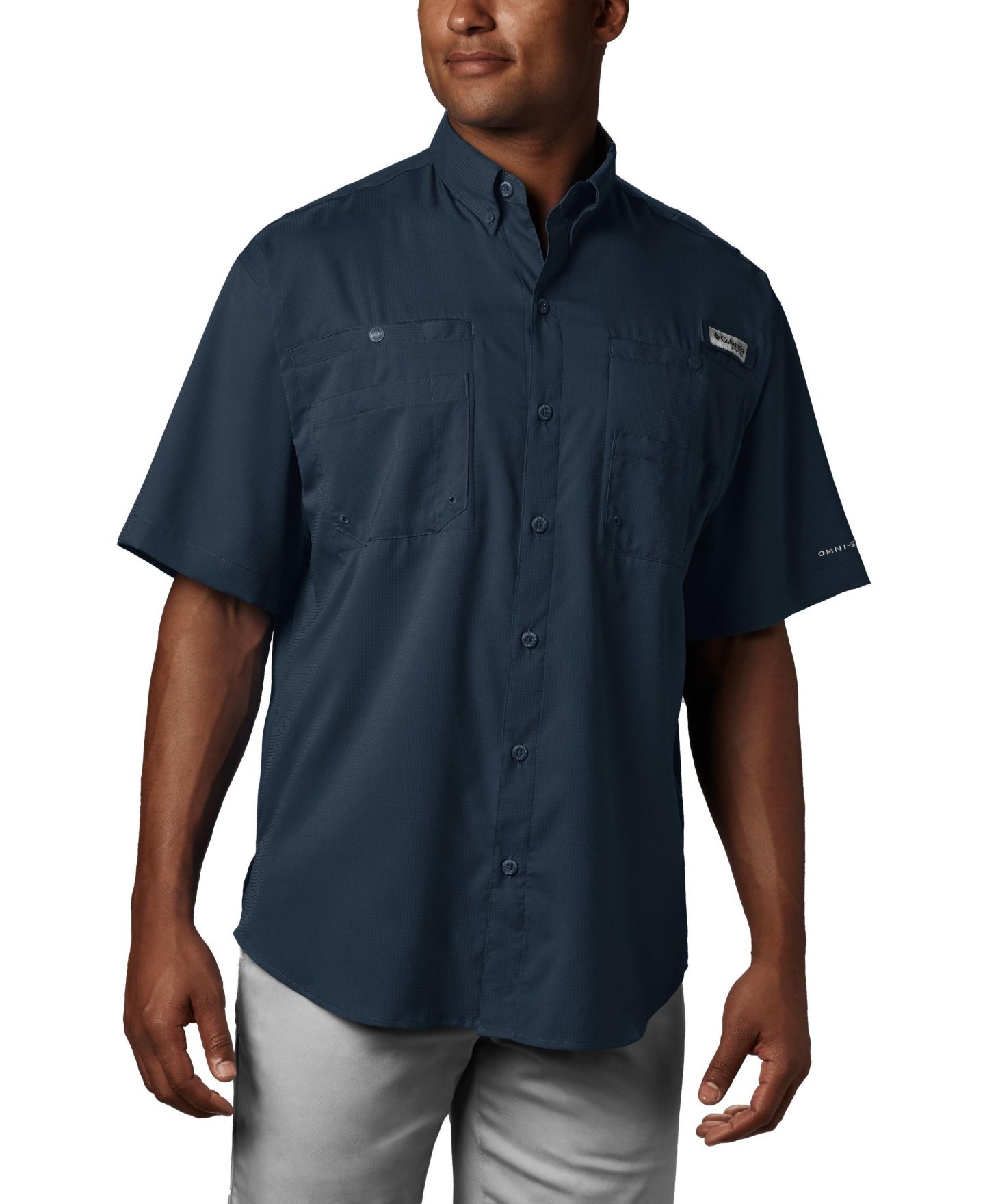 Мужская рубашка Columbia Tamiami II Short-Sleeve, цвет: Тёмно-синий — фото 1