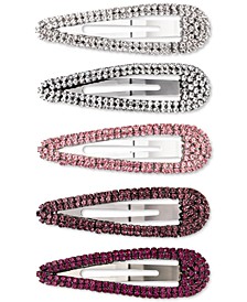 5-Pc. Two-Tone Pavé Hair Barrette Set, Created for Macy's
