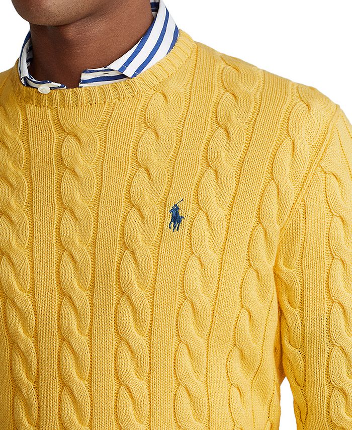 Polo Ralph Lauren Men's Cable-Knit Cotton Sweater & Reviews - Sweaters ...