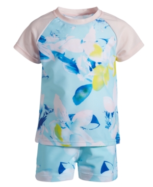 Ideology Toddler & Little Girls Printed Rash Guard Set Created for Macy's