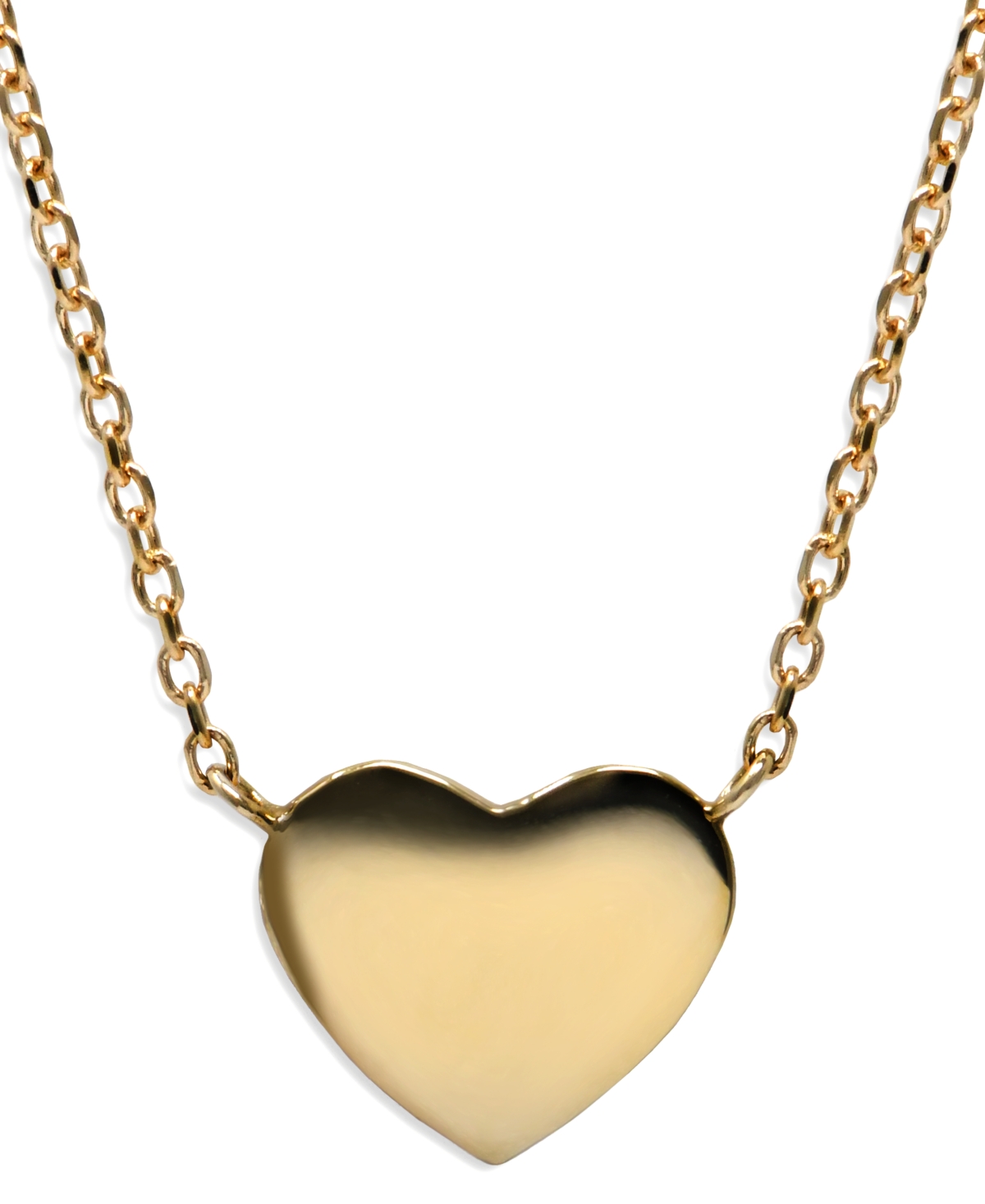 Jac+Jo by Anzie Polished Heart Pendant Necklace in 14k Gold, 16" + 1" extender - Gold