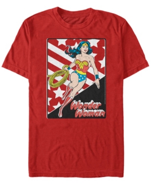 Fifth Sun Men's Wonder Woman Posted Wonder Short Sleeve T-shirt In Red