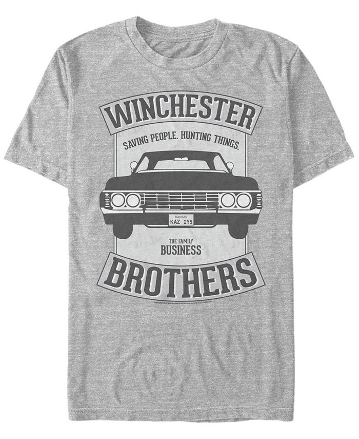 Fifth Sun Men's Supernatural Winchester Car Crest Short Sleeve T-shirt ...